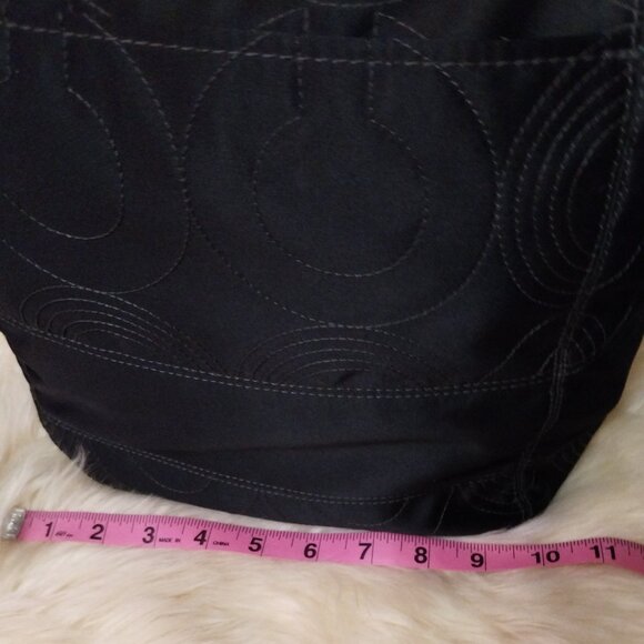 Coach Alex Signature Sateen Tote with Patent Leather Trim - Picture 11 of 14